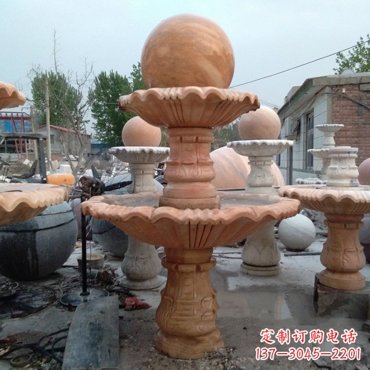 贵州中领雕塑,精致风水球雕塑让你的院落更加精致
