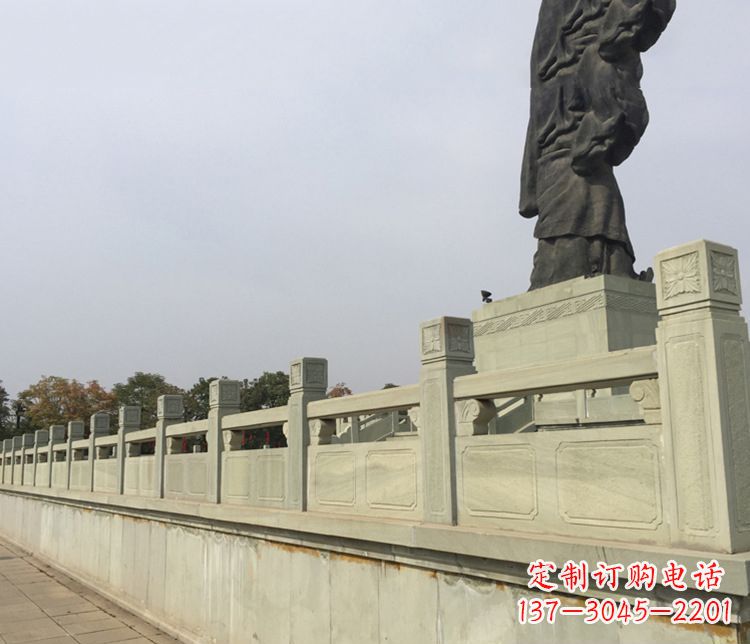 贵州护城河大理石栏板石雕 (3)