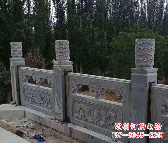 贵州定制石质护城河栏板雕塑