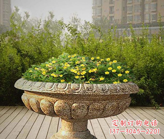 贵州花岗岩花盆小区石雕