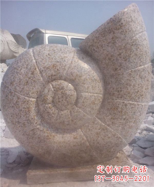 贵州花岗岩蜗牛石雕|质感细腻的蜗牛雕塑