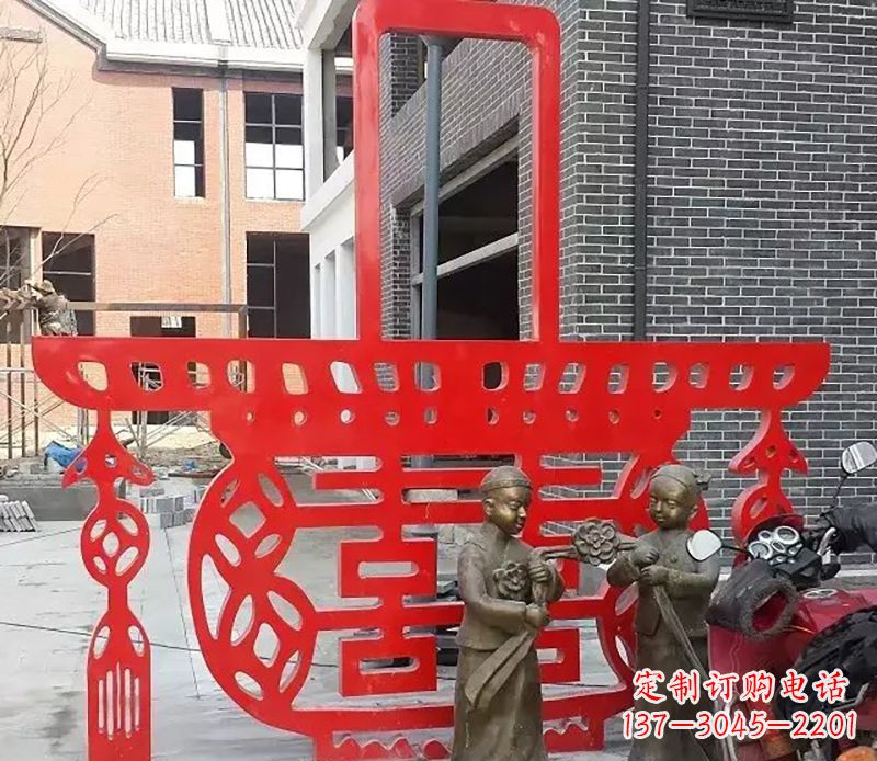 贵州花篮剪纸雕塑不锈钢
