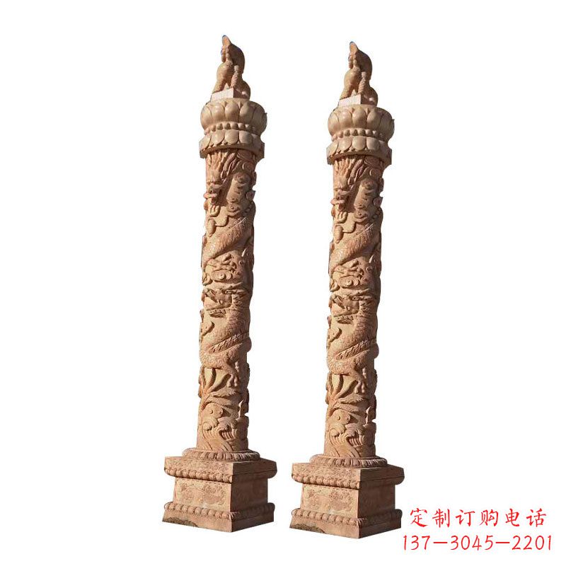 贵州华表盘龙柱石雕