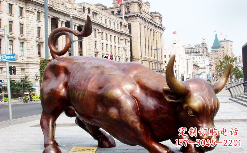 贵州华尔街牛招财牛铜雕,拥有力量的象征
