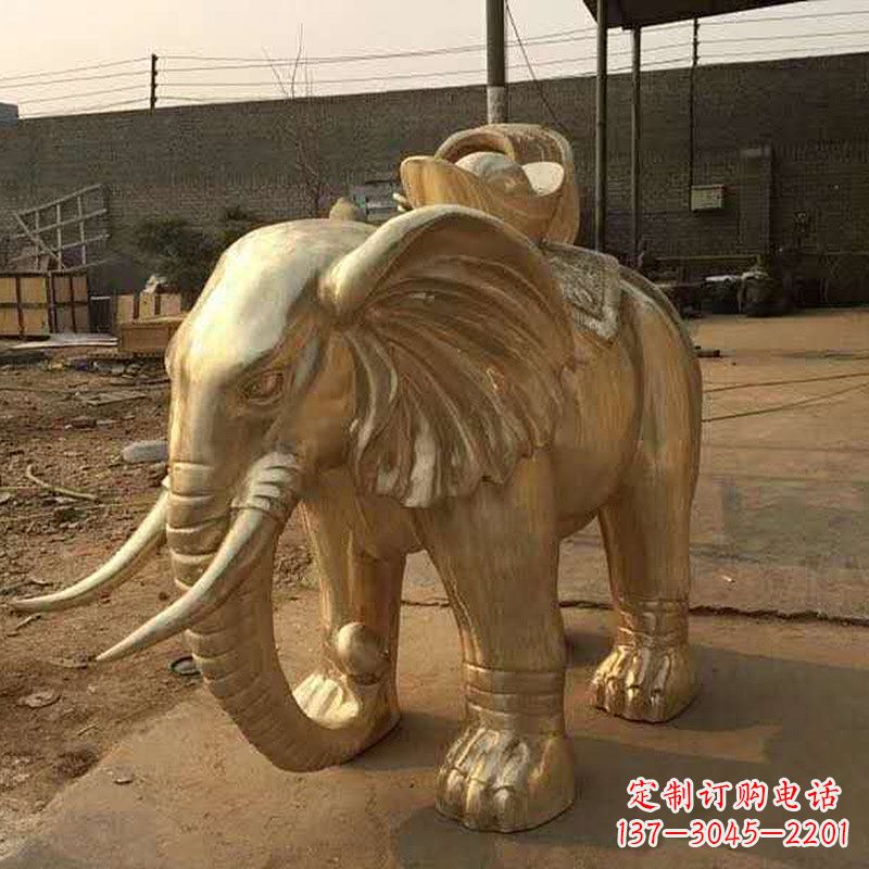 贵州黄铜大象雕塑