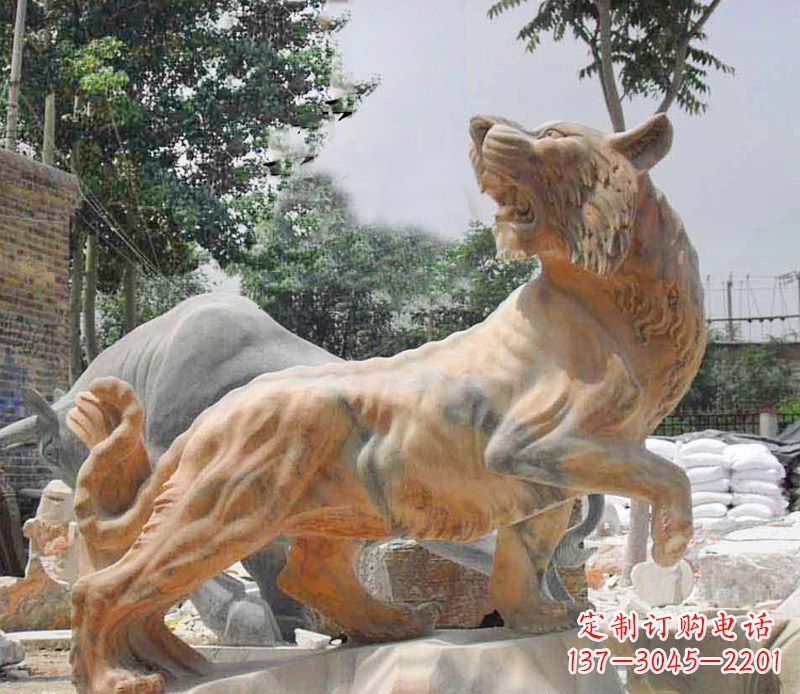 贵州回头的老虎石雕