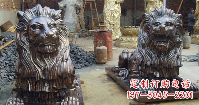 贵州汇丰铜狮子雕塑,令人叹为观止