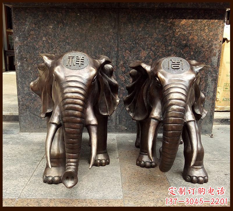 贵州传承文化铸就完美雕塑——吉祥大象铜雕