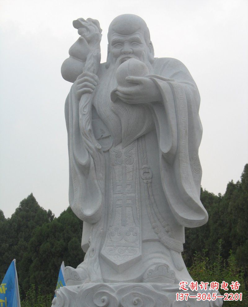 贵州大理石老寿星雕塑,重现传统文化的美好