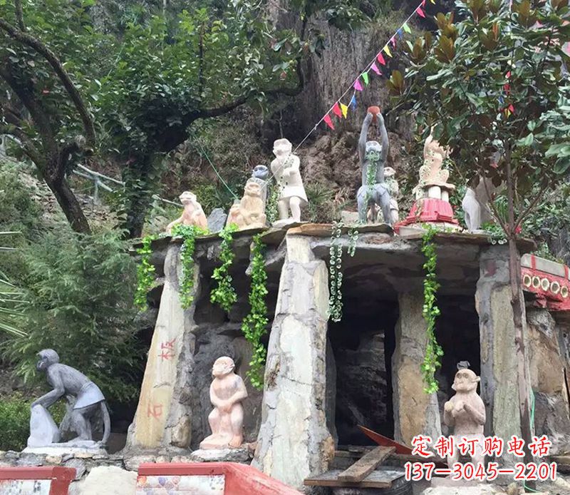贵州中领雕塑:精美猴子石雕