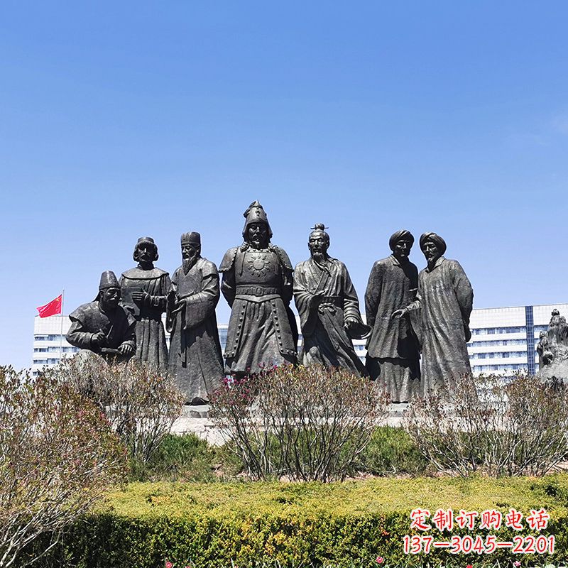 贵州完美再现成吉思汗的青铜雕塑
