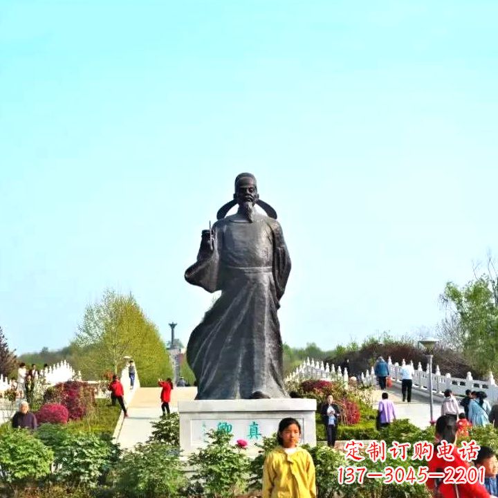 贵州精美颜真卿铜雕塑像