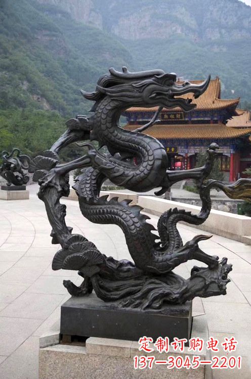 贵州精美纯铜青龙雕塑,增添景区广场气派
