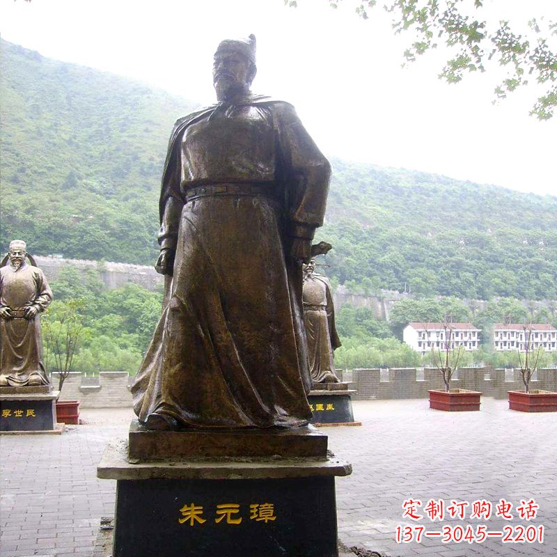 贵州传承古代荣耀，朱元璋帝王铜雕塑像