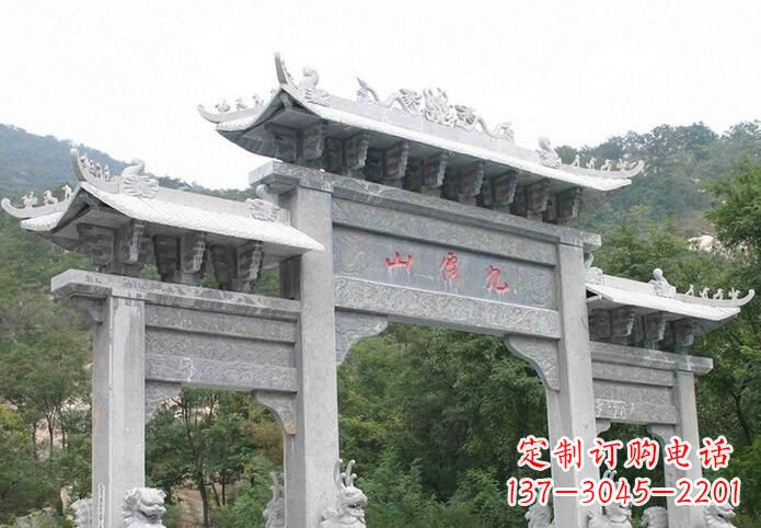贵州三门仿古牌坊石雕,精美绝伦