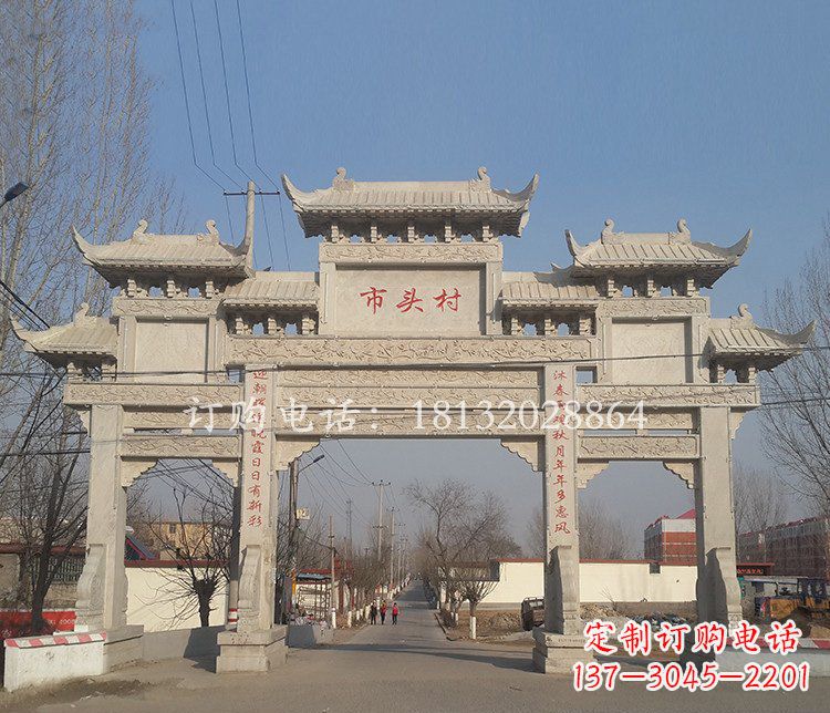 贵州景区三门七楼石雕牌坊——精美绝伦的牌坊雕塑