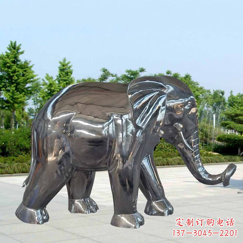 贵州镜面不锈钢大象雕塑,令人惊叹的艺术品