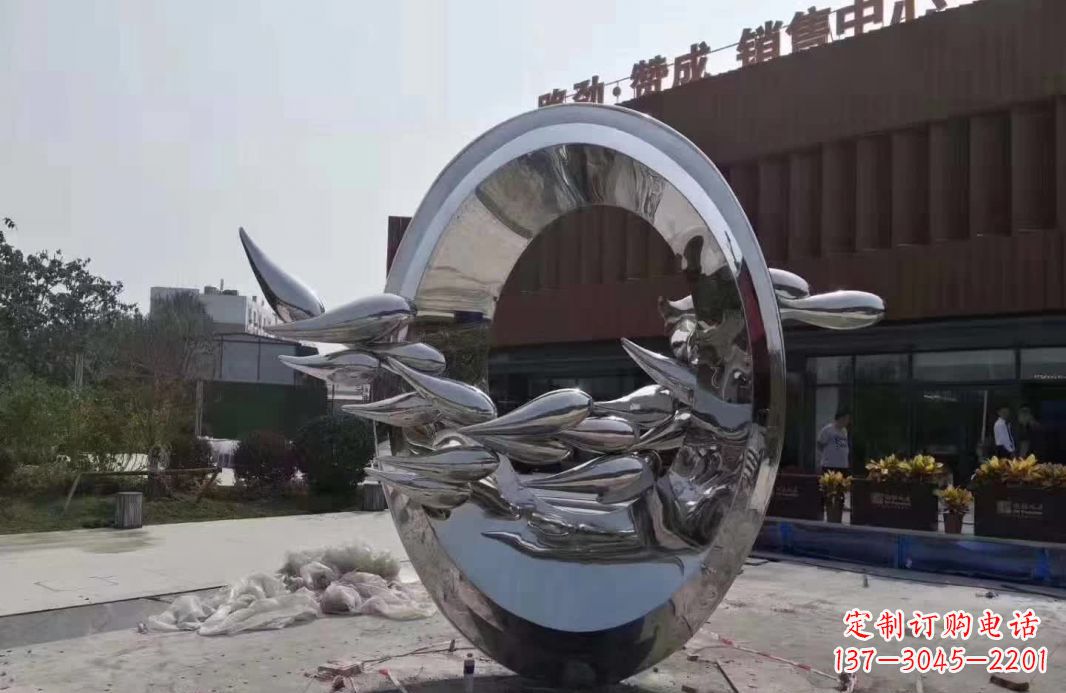 贵州艺术级镜面不锈钢龙雕塑
