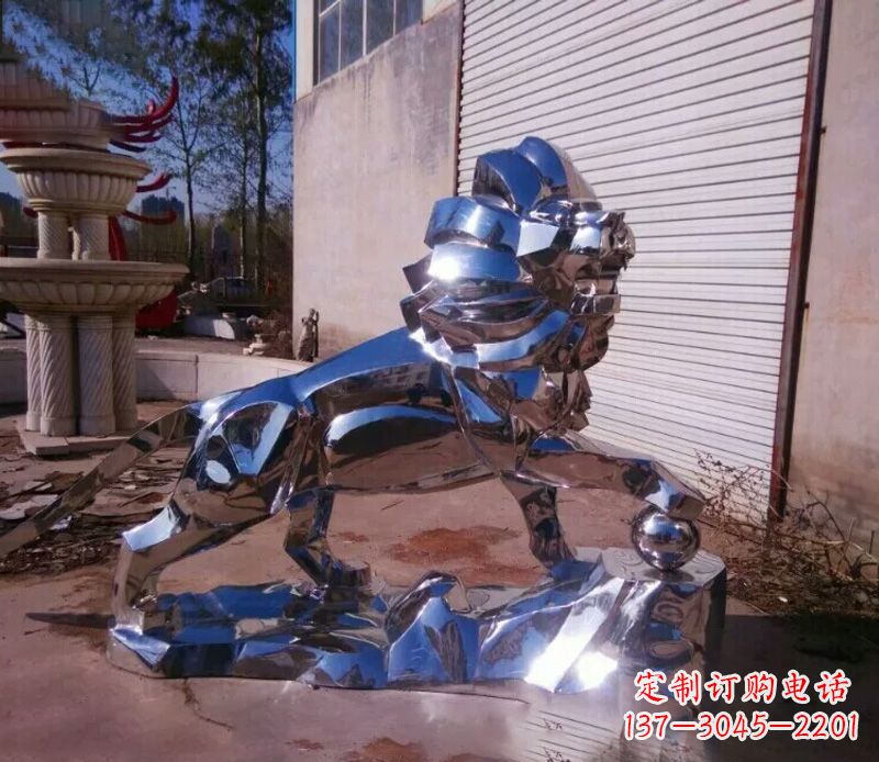 贵州中领雕塑推出的不锈钢狮子雕塑,极具艺术价…