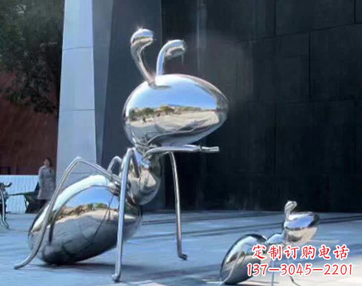 贵州不锈钢蚂蚁雕塑,抛光镜面,精致精美