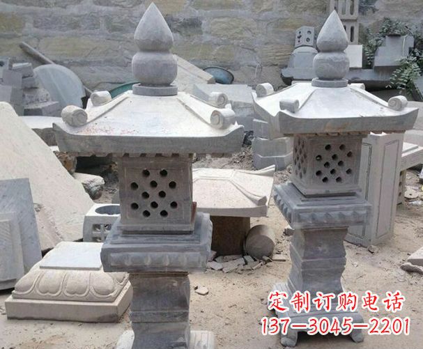 贵州酒店景观镂空石灯石雕