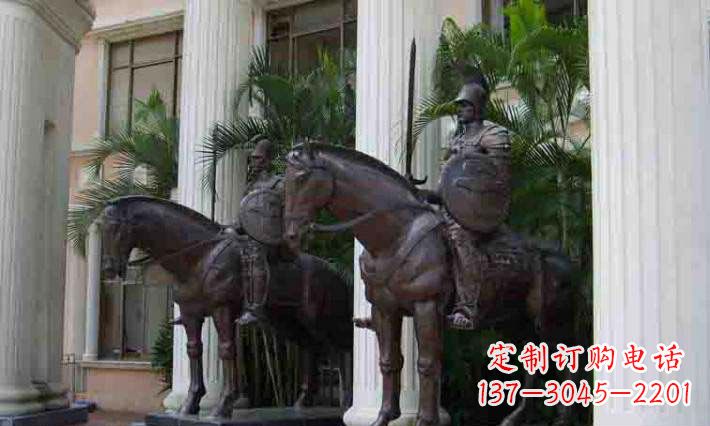 贵州骑马铜雕士兵:增添宏伟气派
