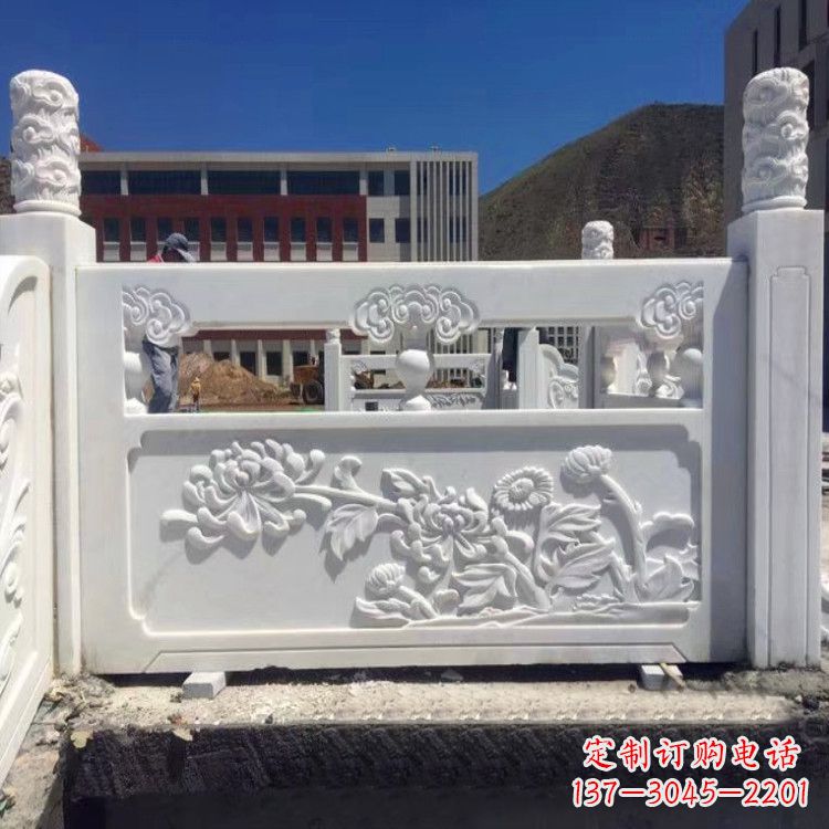 贵州菊花石雕栏板
