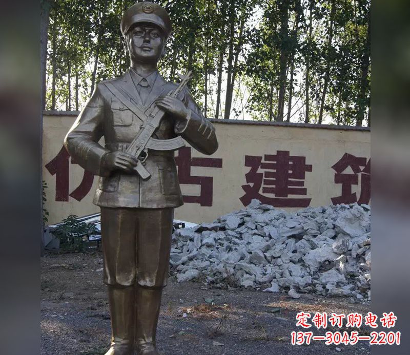 贵州精美纪念,战士铜雕——中领雕塑