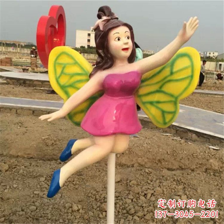 贵州领雕塑:精美的蝴蝶仙子公园景观雕塑