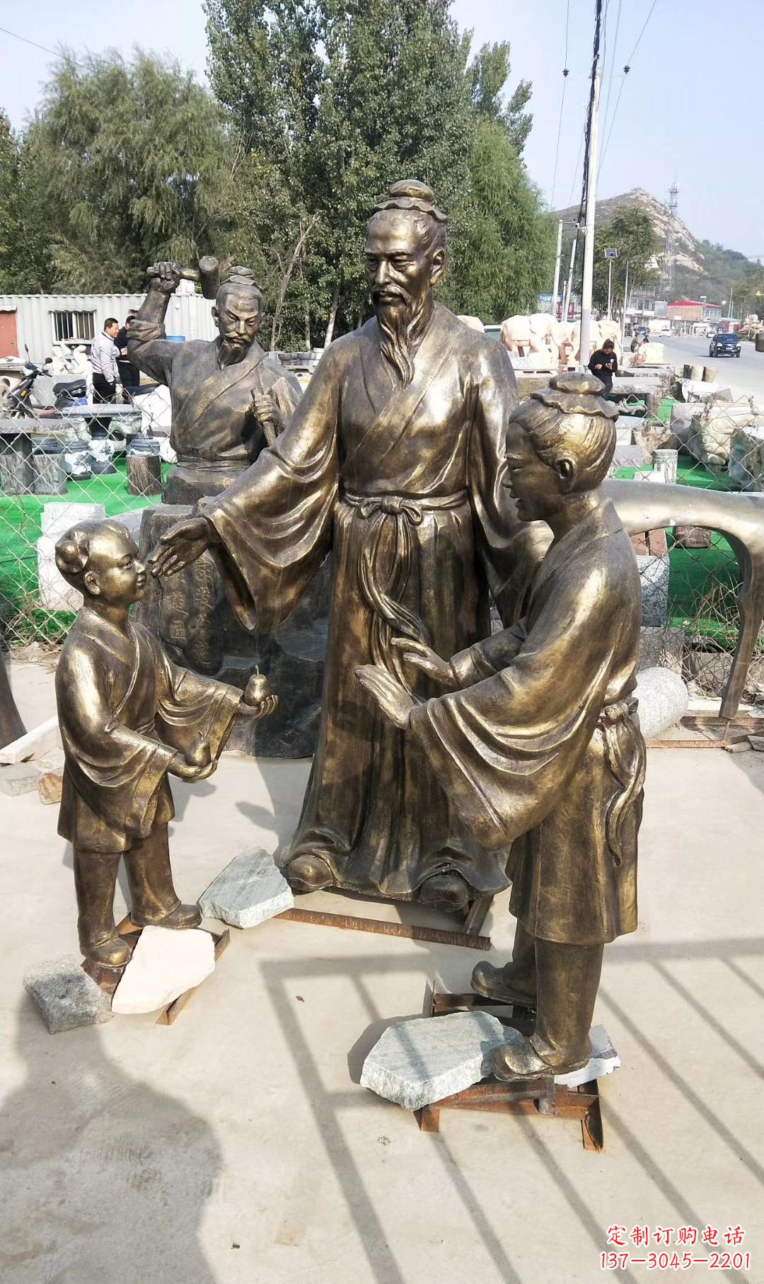 贵州孔融让梨人物雕塑,传承名家之美