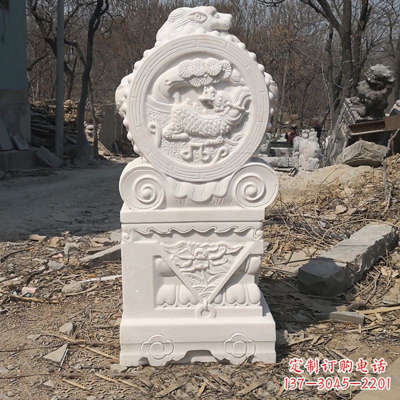 贵州老石狮子门墩雕塑,打造与众不同的定制雕塑