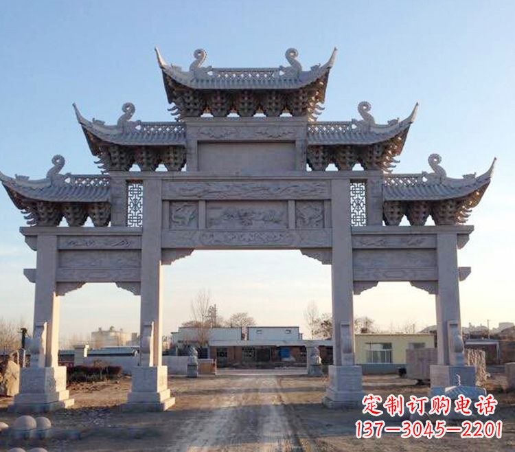 贵州传承创新,老石牌坊雕塑定制