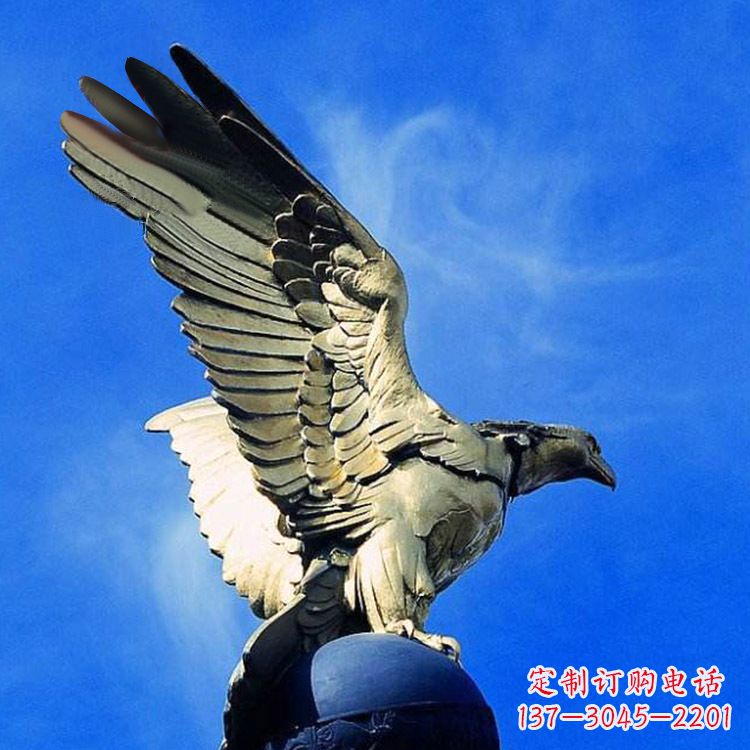 贵州唯美老鹰玻璃钢仿铜雕塑玻璃钢雕塑以其简约…
