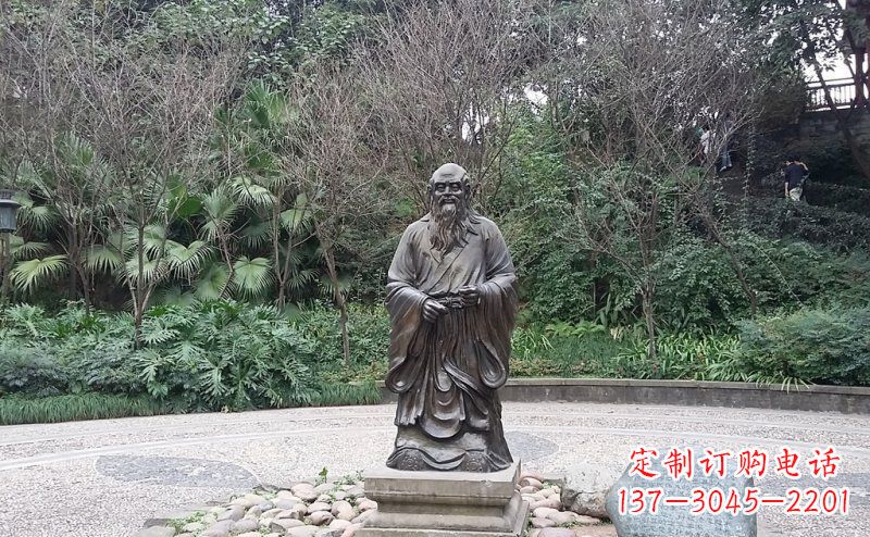 贵州品尝古典:中领雕塑老子铜雕