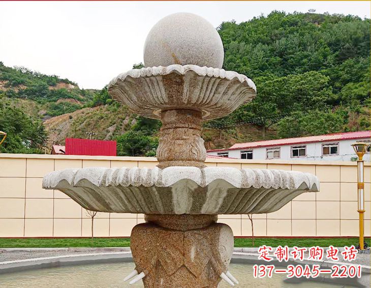 贵州精致莲花石雕喷泉,添点艺术气息