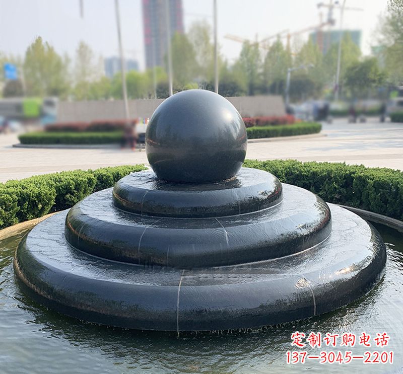贵州临沂石雕风水球喷泉