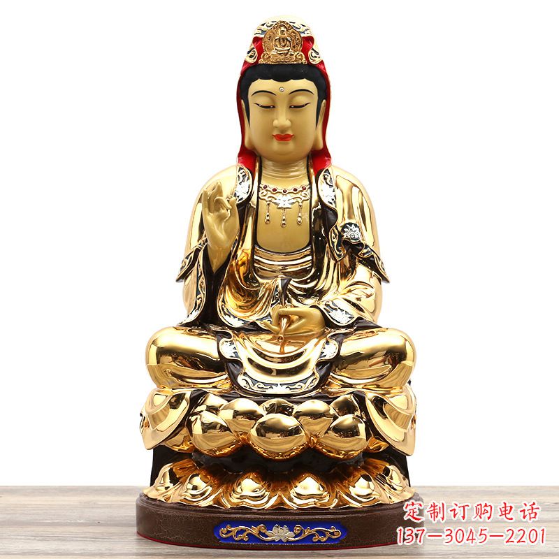 贵州荣耀观世音,精巧纯铜雕塑