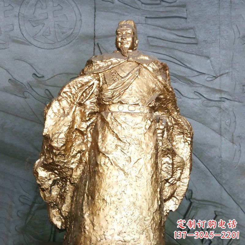 贵州鎏金明太祖雕像,精美历史纪念品