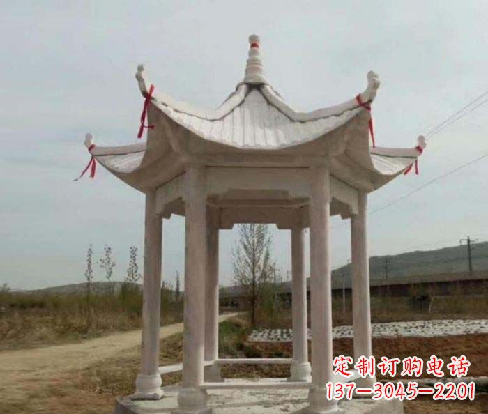 贵州六角石雕凉亭 (2)