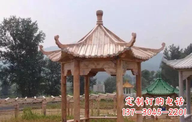 贵州营造古朴悠然的凉亭石雕