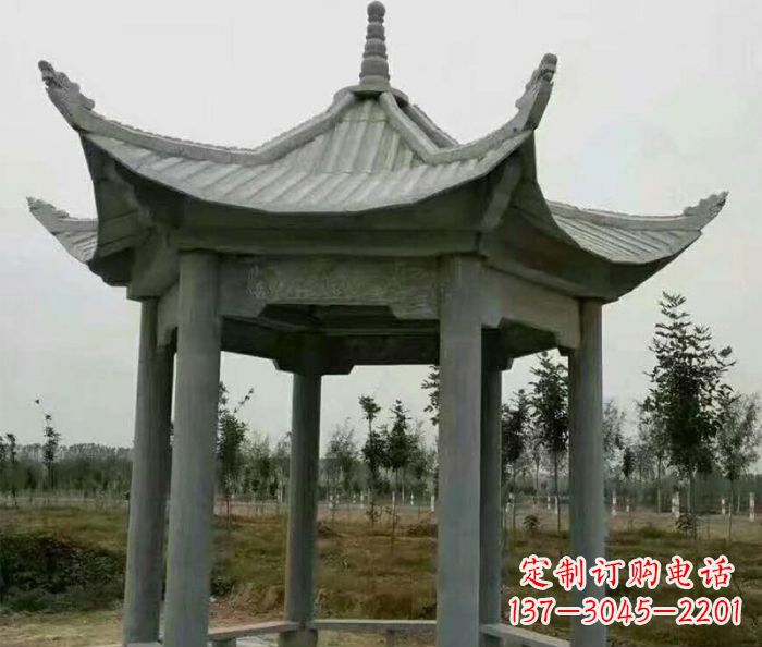 贵州六角石雕凉亭 (3)