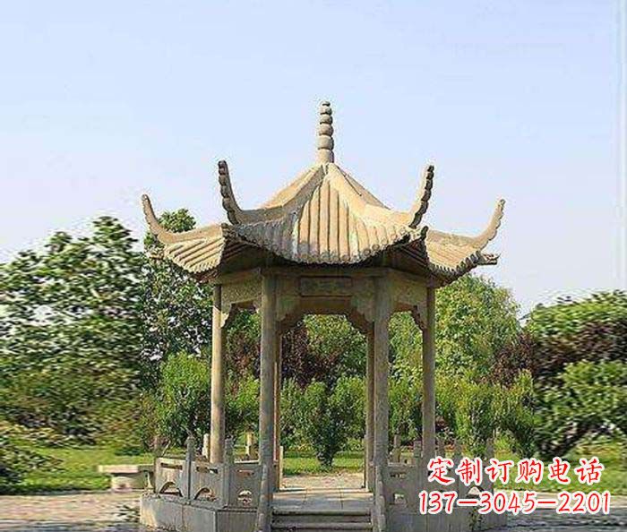 贵州六角石雕凉亭 (6)