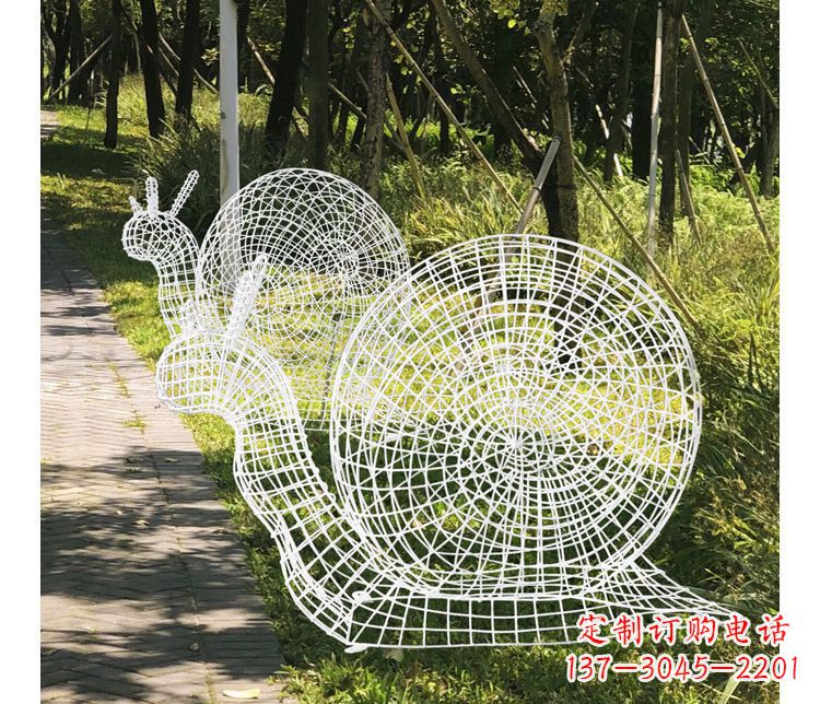 贵州精致镂空不锈钢蜗牛雕塑