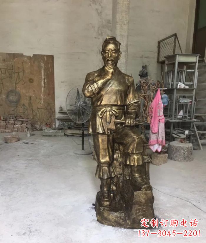 贵州鲁班古代名人铜雕
