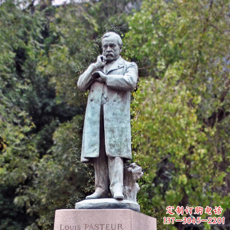 贵州领雕塑-路易斯·巴斯德站姿雕像