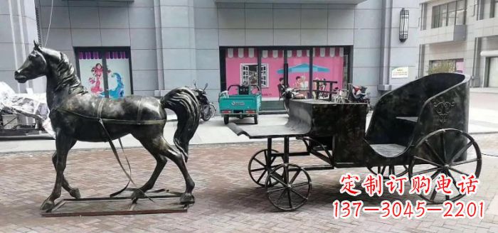 贵州马车景观铜雕 (2)