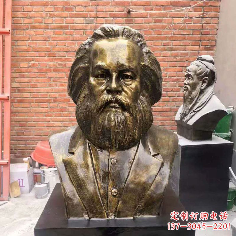 贵州马克思玻璃钢头像校园名人雕塑