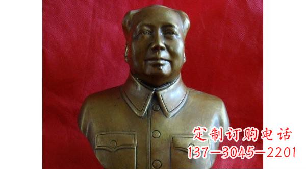 贵州毛主席伟人胸像铜雕,精美纳米工艺制作