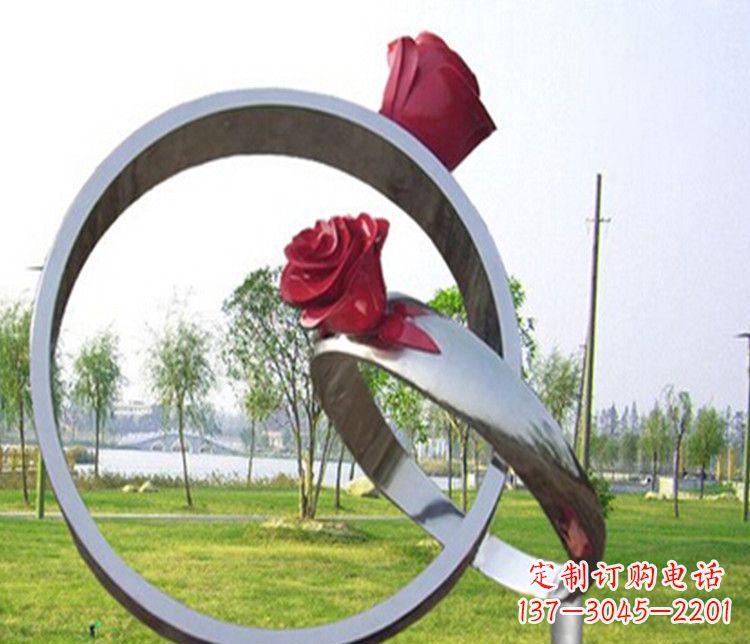 贵州玫瑰戒指不锈钢雕塑