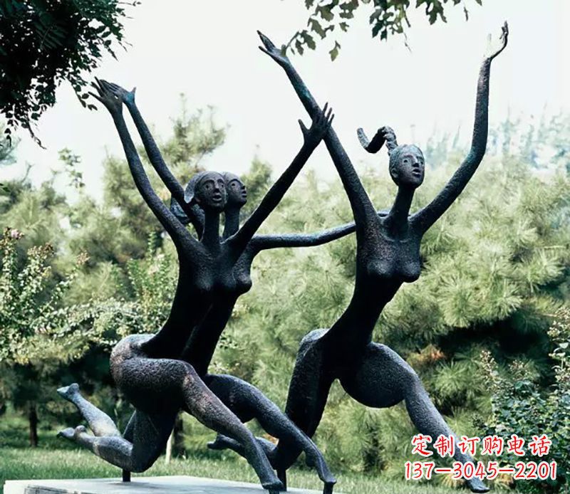 贵州精美美女铜雕——绽放出精灵般的美丽